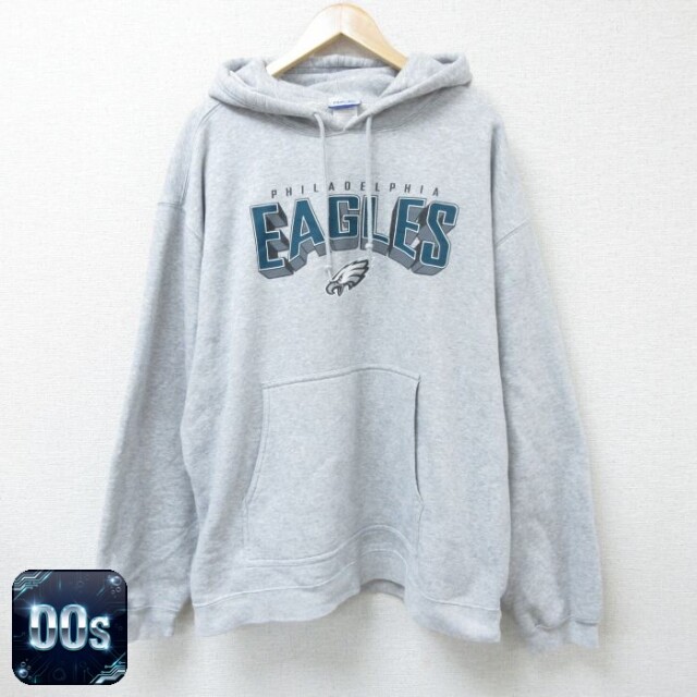 【50%OFF】リーボック 00s 長袖パーカー NFL フィラデルフィアイーグルス グレー XL | 古着