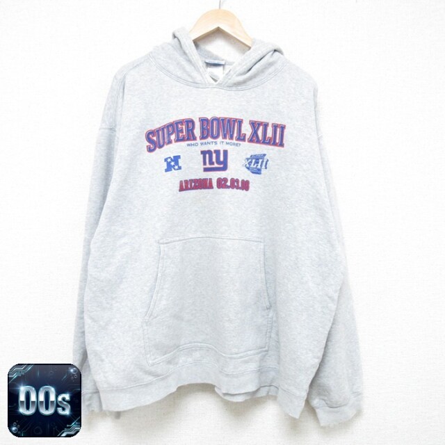 【50%OFF】リーボック 00s 長袖パーカー NFL ニューヨークジャイアンツ グレー XL | 古着