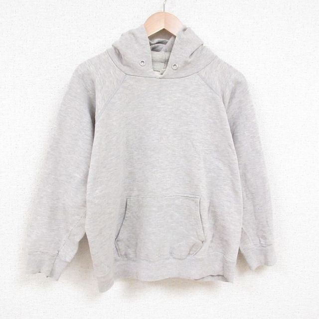 XL★古着 チャンピオン champion 長袖 スウェット パーカー メンズ 70年代 70s 無地 ラグラン USA製 グレー 霜降り 【spe】 25jun04 中古 スエット トレーナー トップス