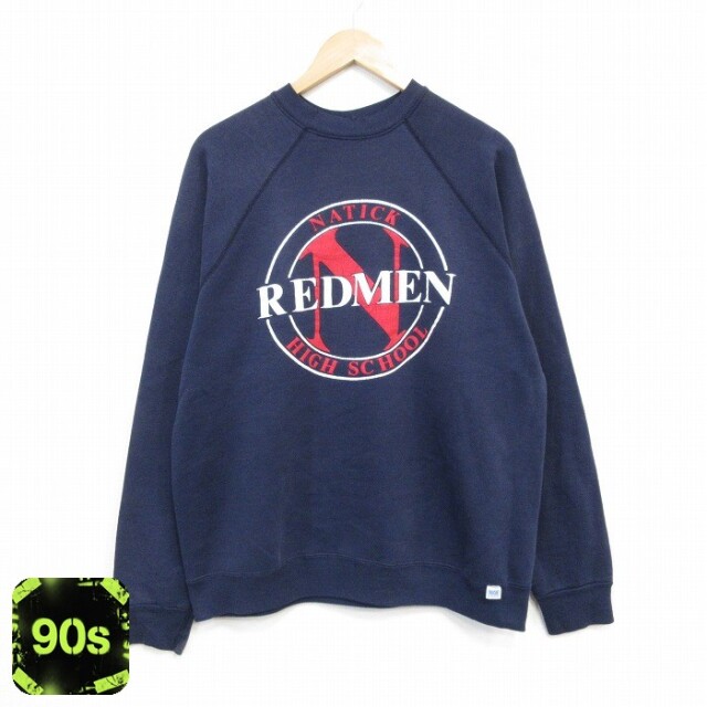 ディスカス 90s 長袖スウェット ラグラン ネイビー L | 古着