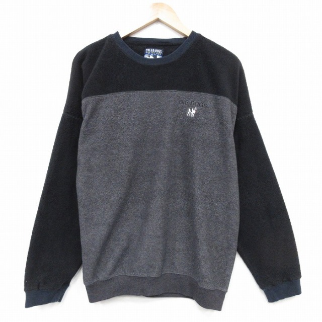 【50%OFF】ビッグドッグス 長袖フリーストップス ワンポイントロゴ グレー L | 古着