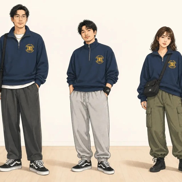 古着通販 XL☆古着 長袖 ハーフジップ スウェット メンズ 大きいサイズ 紺