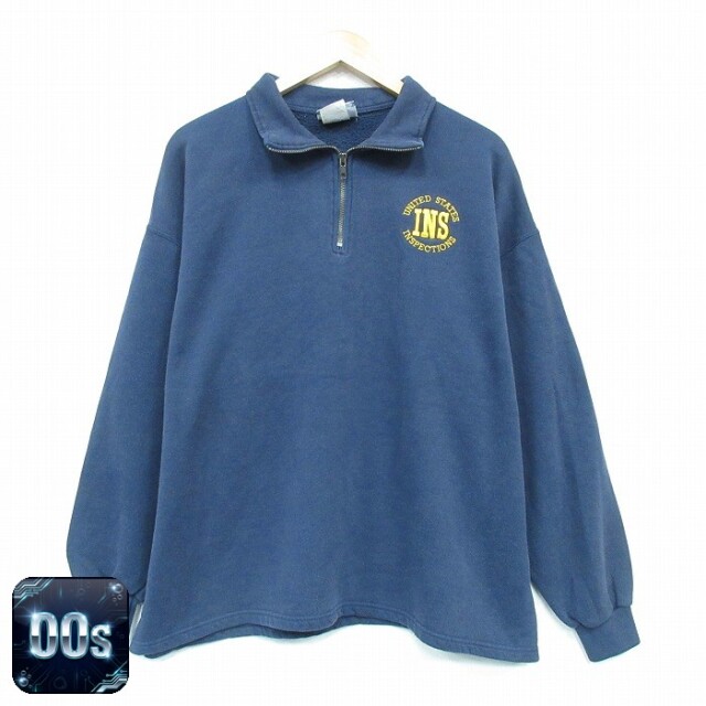リー 00s ハーフジップスウェット INS ネイビー XL | 古着