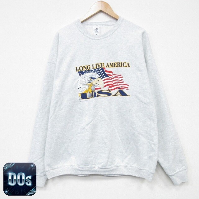 00s 長袖スウェット USAロゴ グレー XL | 古着