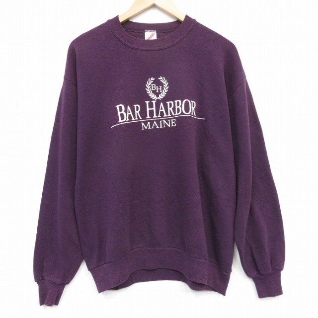 【50%OFF】ジャージーズ 80s 長袖スウェット バーハーバー パープル L | 古着