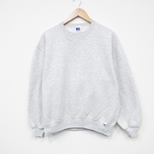 【50%OFF】ラッセル 90s 長袖スウェット 霜降り グレー L | 古着