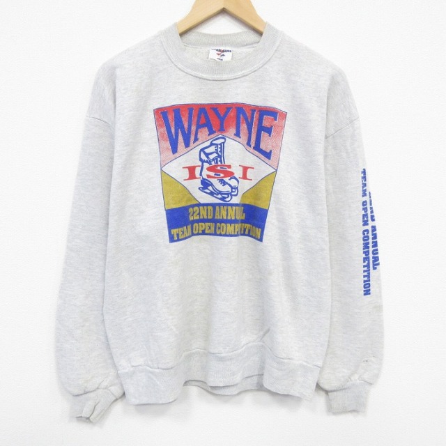 【50%OFF】ジャージーズ 90s 長袖スウェット WAYNE グレー L | 古着