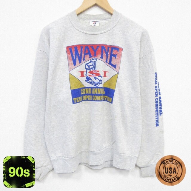 ジャージーズ 90s 長袖スウェット WAYNE グレー L | 古着