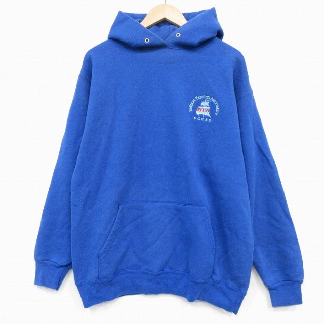L★古着 長袖 スウェット パーカー メンズ 00年代 00s ヨット クルーネック USA製 青 ブルー 25oct10 中古 スエット トレーナー トップス