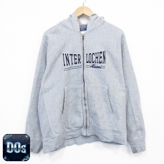 00s フルジップスウェット INTER グレー L | 古着