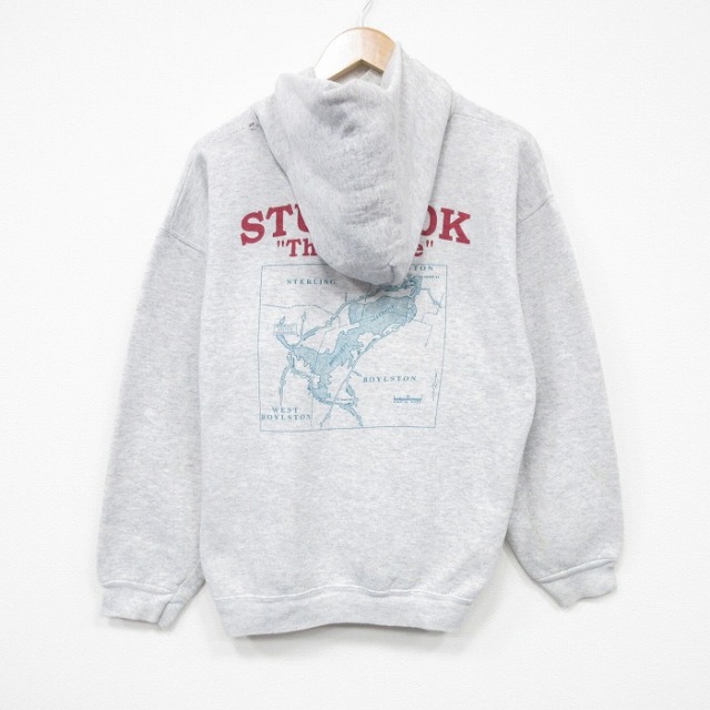 L★古着 TULTEX 長袖 スウェット パーカー メンズ 90年代 90s マラソン 薄グレー 霜降り 25oct11 中古 スエット トレーナー トップス