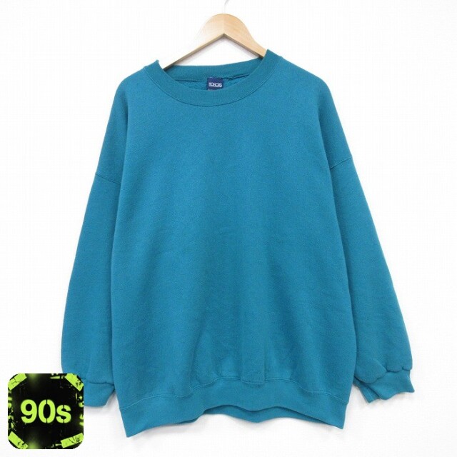 90s 長袖スウェット ブルー XL | 古着