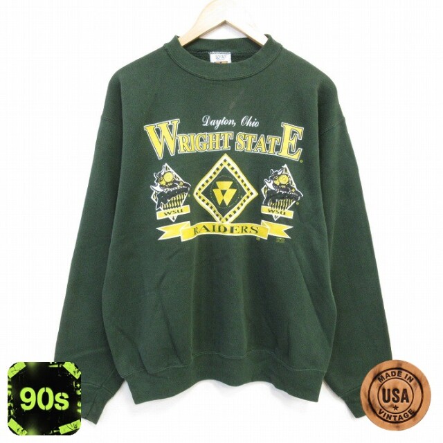 チャンピオン 90s 長袖スウェット レイダース グリーン L | 古着