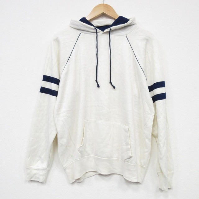 【50%OFF】80s ラグランパーカー ホワイト L | 古着