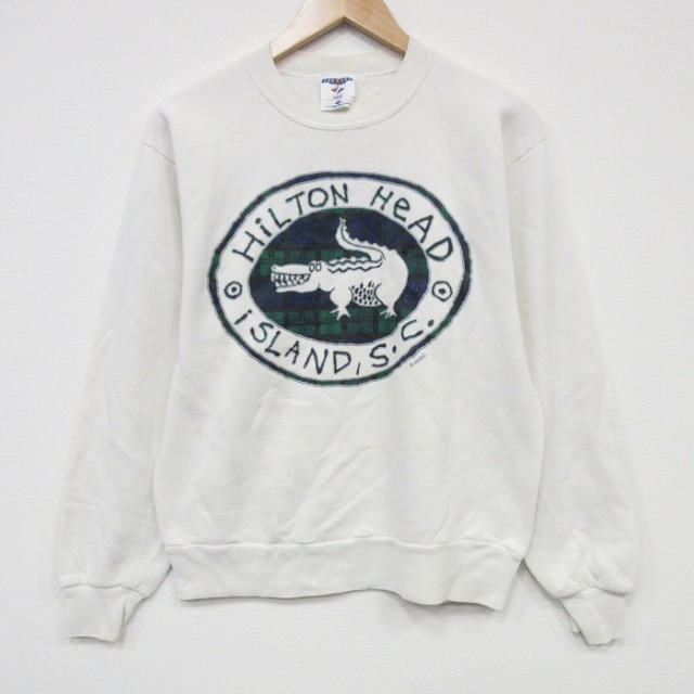 ジャージーズ 90s 長袖スウェット ワニ ホワイト S | 古着