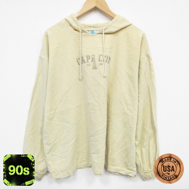 90s パーカー ケープコッド イエロー XL | 古着