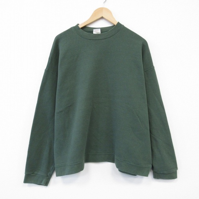 ヘインズ 長袖スウェット グリーン XL | 古着