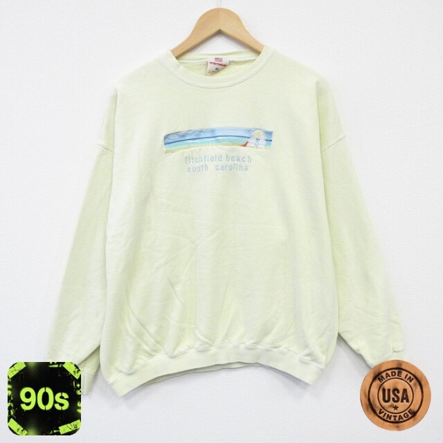 【50%OFF】ジャージーズ 90s 長袖スウェット サウスカロライナ イエロー XL | 古着