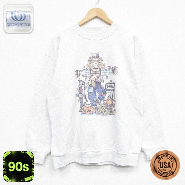チャンピオン 90s 長袖スウェット カカシ グレー L | 古着