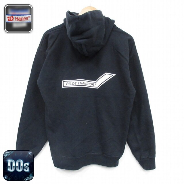 【50%OFF】ヘインズ 00s 長袖パーカー パイロット ブラック L | 古着