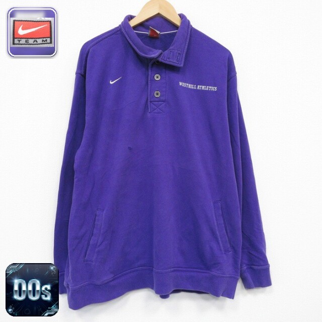 【50%OFF】ナイキ 00s 長袖スウェット WESTHILL パープル XL | 古着