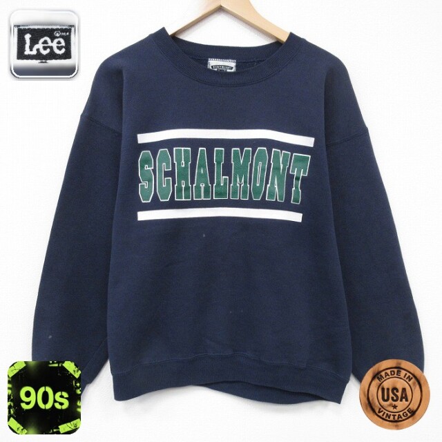 【50%OFF】リー 90s 長袖スウェット SCHALMONT ネイビー L | 古着