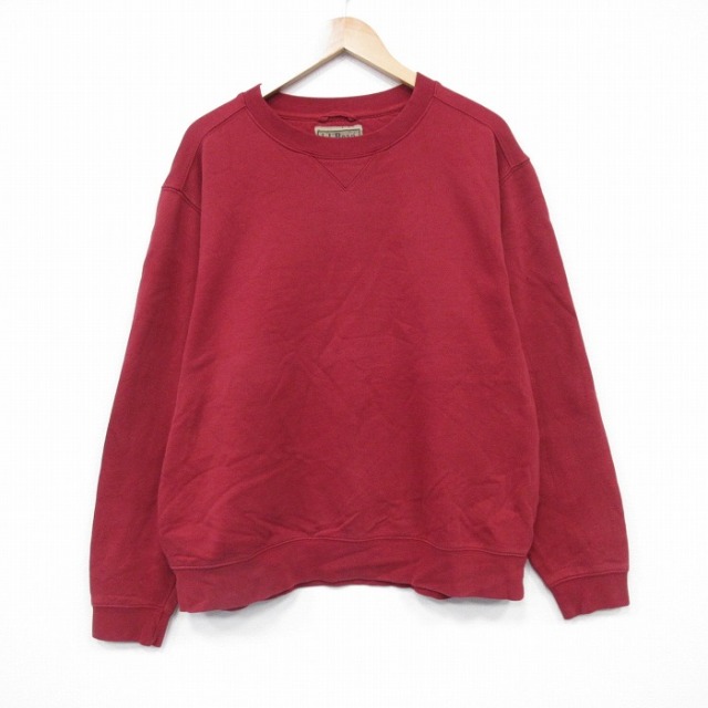 【50%OFF】エルエルビーン 長袖スウェット レッド XL | 古着