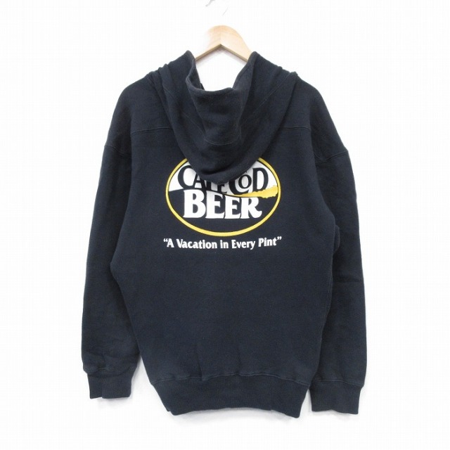 【20%OFF】XL★古着 長袖 スウェット パーカー メンズ ケープコッド 黒 25nov13
