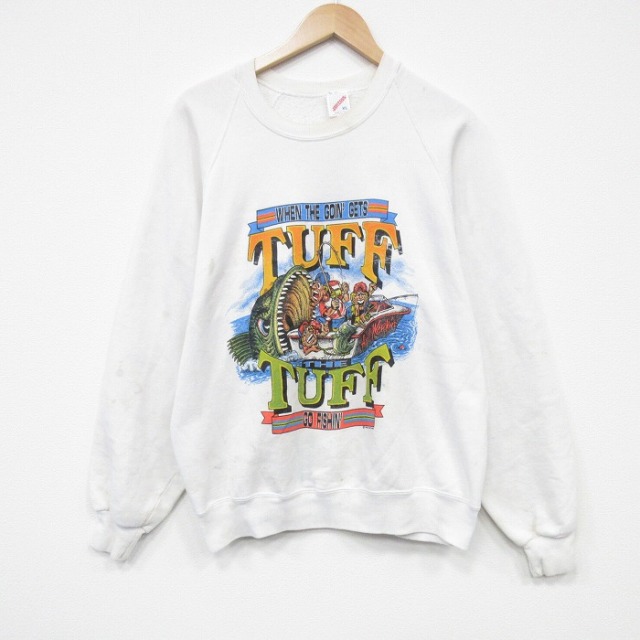 【50%OFF】ジャージーズ 80s 長袖スウェット TUFF ホワイト L | 古着