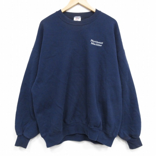 ジャージーズ 90s 長袖スウェット マシーン ネイビー XL | 古着