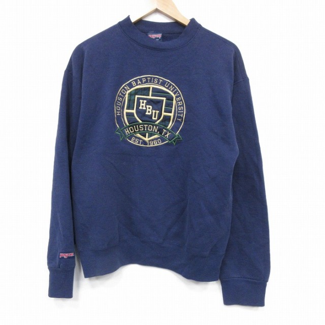 ジャンスポーツ 90s 長袖スウェット ヒューストン ネイビー M | 古着