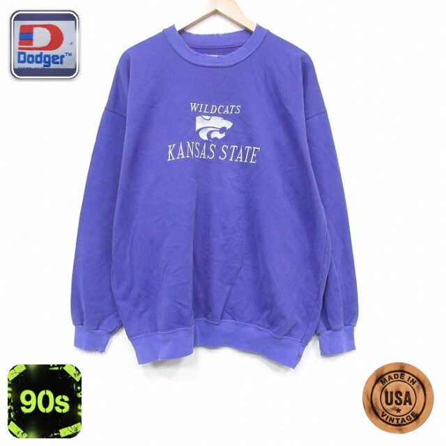 90s 長袖スウェット ワイルドキャッツ 青紫 XL | 古着
