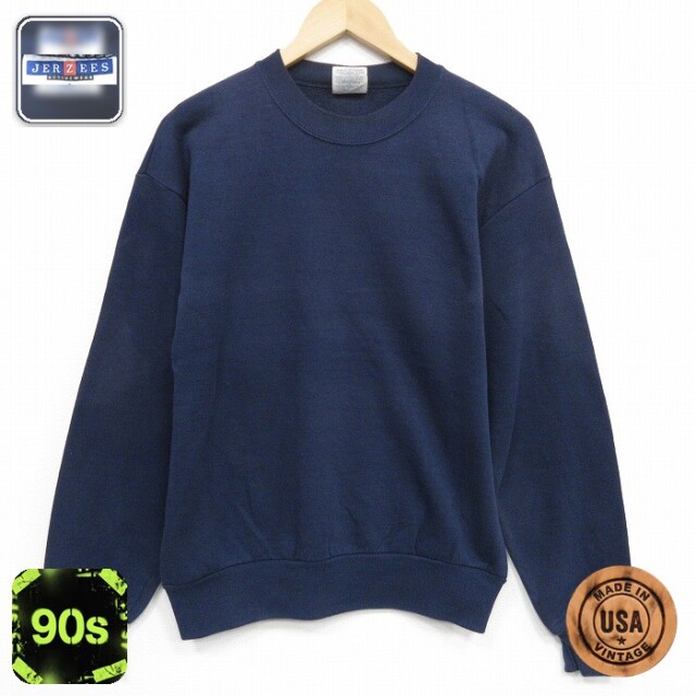 【50%OFF】ジャージーズ 90s 長袖スウェット ネイビー M | 古着