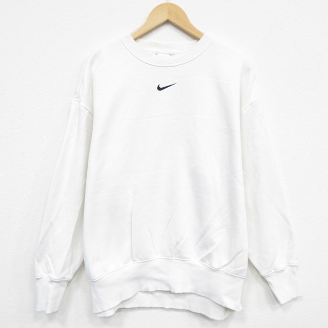 【20%OFF】XL★古着 ナイキ NIKE 長袖 スウェット メンズ ワンポイントロゴ センタースウォッシュ 大きいサイズ クルーネック 白【spe】 25nov15