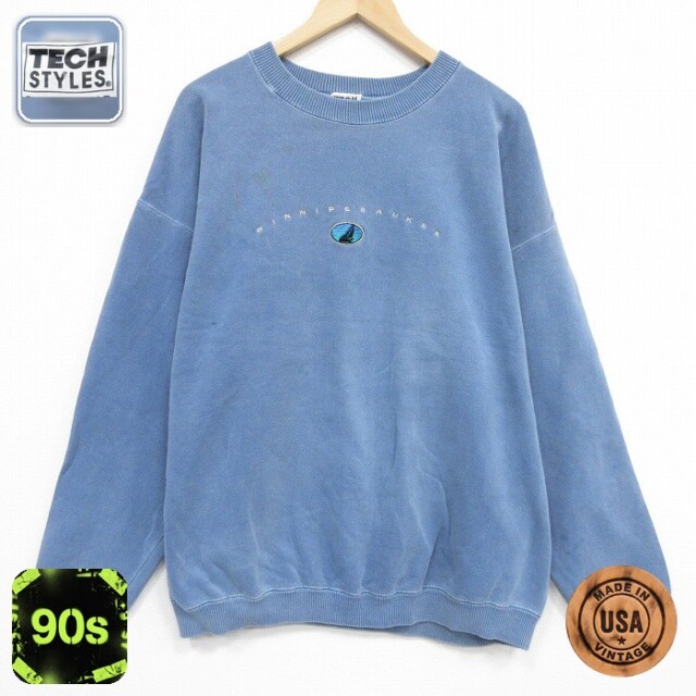 【50%OFF】ヨット刺繍スウェット ネイビー XL | 古着