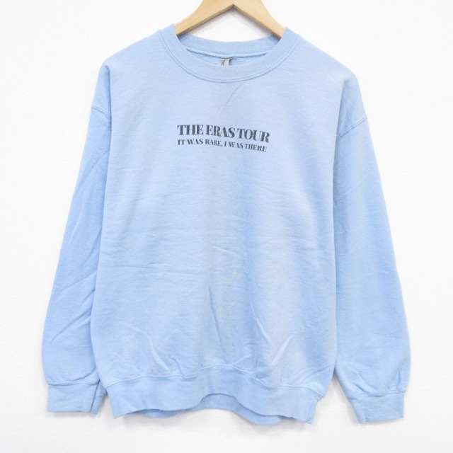 【50%OFF】長袖スウェット テイラースウィフト ライトブルー L | 古着