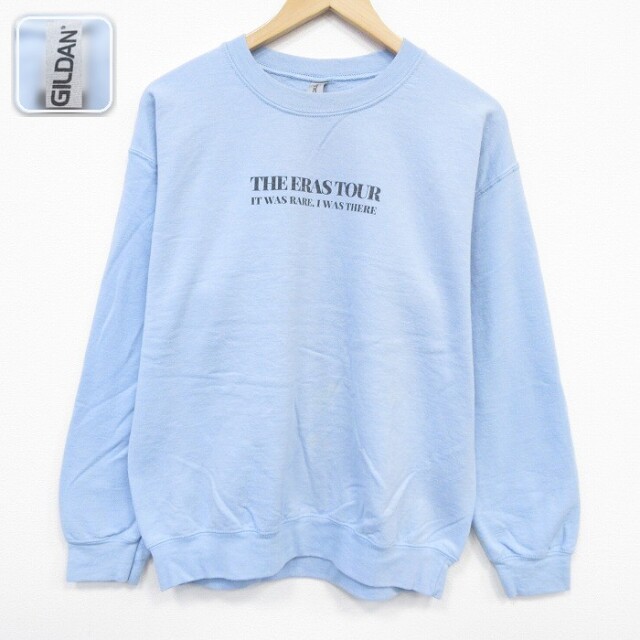 【50%OFF】長袖スウェット テイラースウィフト ライトブルー L | 古着