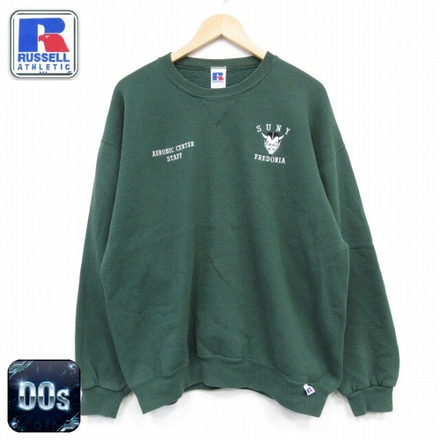 【50%OFF】ラッセル 00s 長袖スウェット デビル グリーン XL | 古着