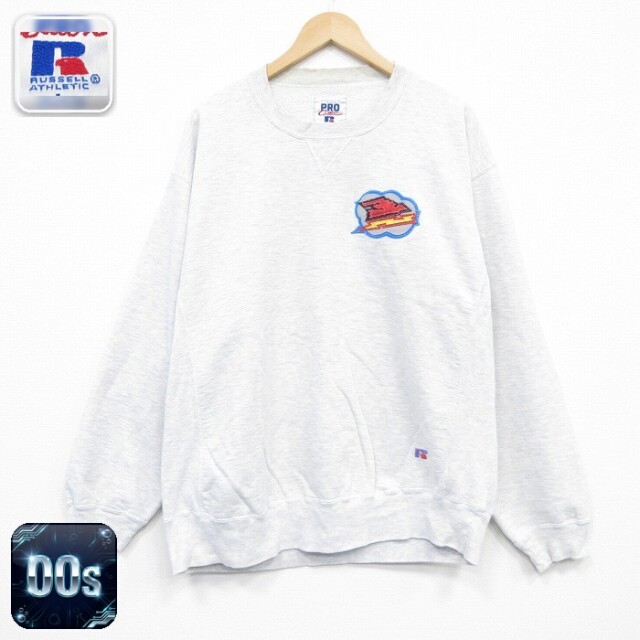 【50%OFF】ラッセル 00s 長袖スウェット 霜降り グレー XL | 古着