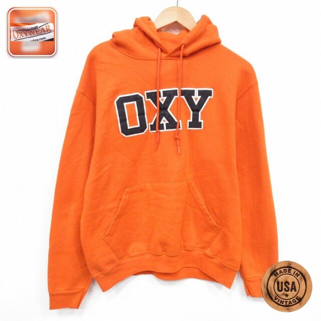 【50%OFF】OXY 長袖パーカー オレンジ L | 古着