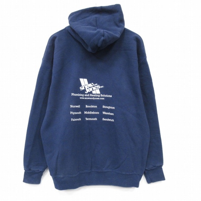 XL★古着 長袖 スウェット パーカー メンズ 00年代 00s show USA製 紺 25nov19