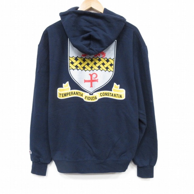 L★古着 チャンピオン champion 長袖 スウェット パーカー メンズ テンペランティア 紺 25nov19