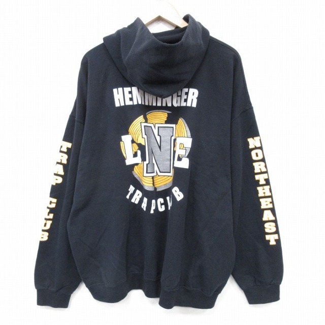 【20%OFF】XL★古着 ジャージーズ 長袖 スウェット パーカー メンズ 00年代 00s LINE 大きいサイズ 黒 25nov19