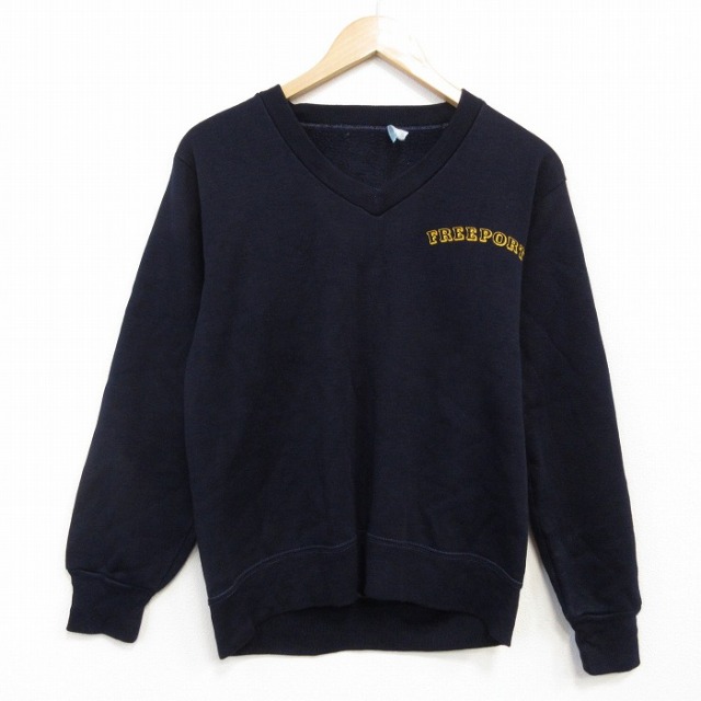 80s 長袖スウェット FREEPORT ネイビー S | 古着