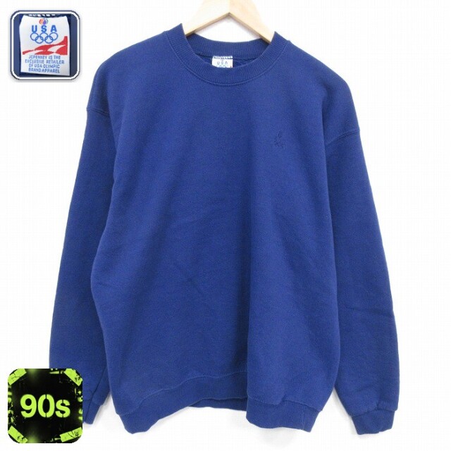 【50%OFF】JCペニー 90s 長袖スウェット USAオリンピック ネイビー L | 古着