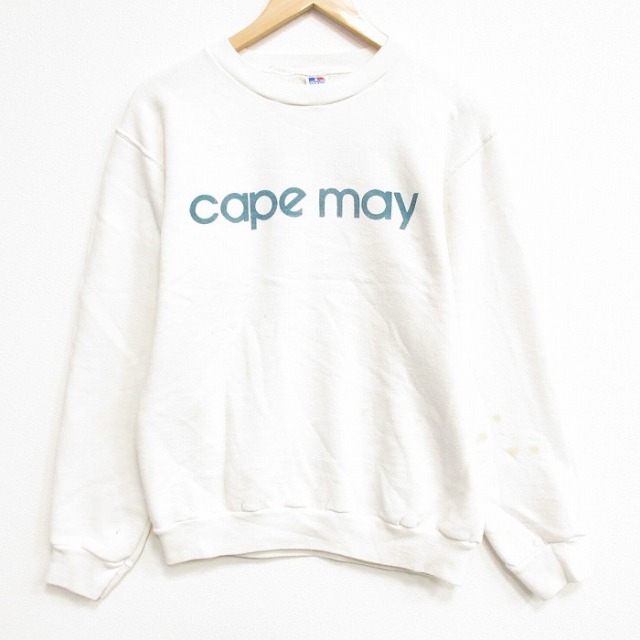 ラッセル 80s 長袖スウェット cape ホワイト S | 古着