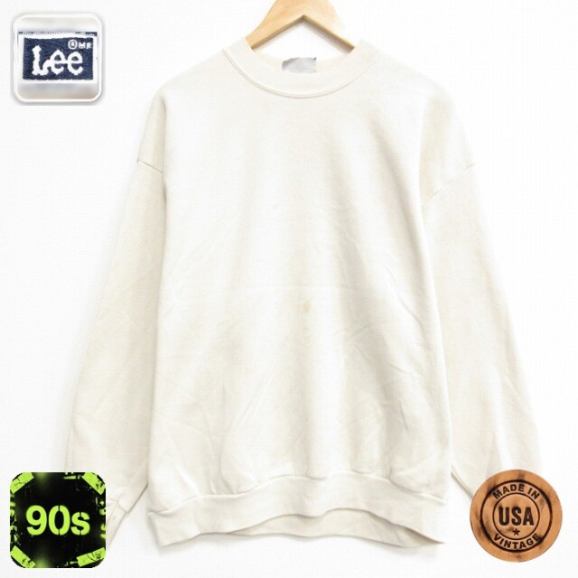 【50%OFF】リー 90s 長袖スウェット ベージュ XL | 古着
