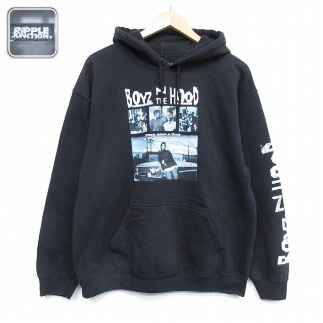 【50%OFF】リップルジャンクション 長袖パーカー ボーイズンザフッド ブラック L | 古着