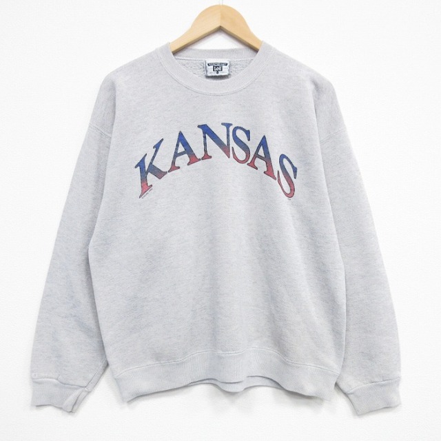 古着通販 L☆古着 長袖 スウェット メンズ クルーネック USA製 薄