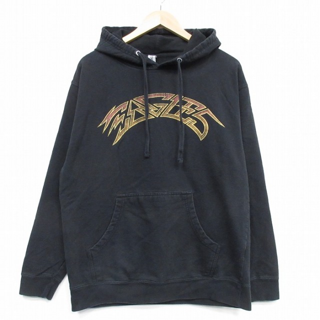 L★古着 長袖 ロック バンド スウェット パーカー メンズ イーグルス 黒 25nov29